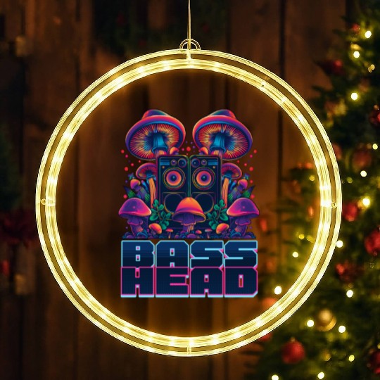 EDM Festival Bass Head LED Christmas Window Lights