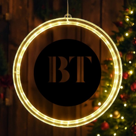 BT _ logo with your name or your channel name LED Christmas Window Lights