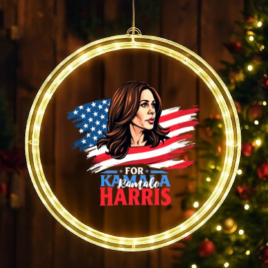 Presidential Election HARRIS WALZ 2024 LED Christmas Window Lights