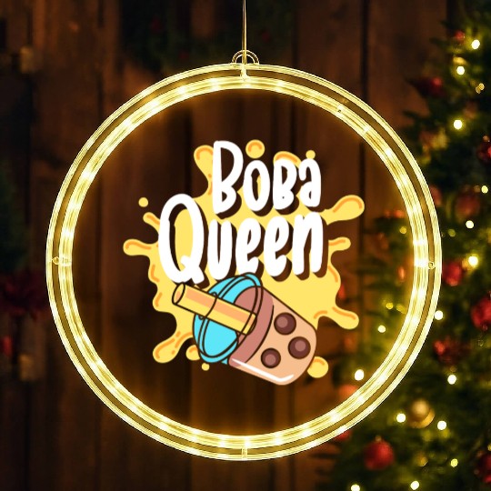 Kawaii Milk Tea Tea Balls LED Christmas Window Lights