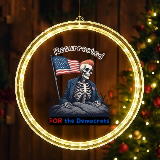 Resurrected For The Democrats Donald Angel of Deat LED Christmas Window Lights
