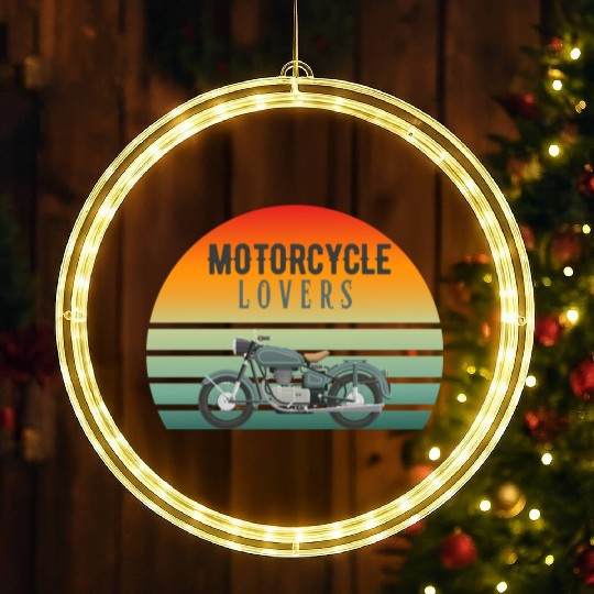 motorcycle lovers LED Christmas Window Lights