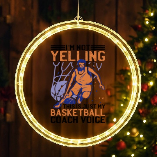 This Is Just My Basketball Coach Voice 2 LED Christmas Window Lights