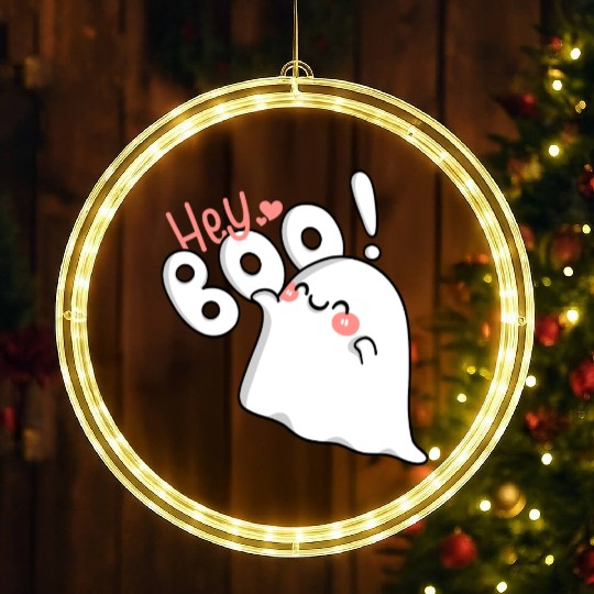 Hey Boo! Cute ghost LED Christmas Window Lights