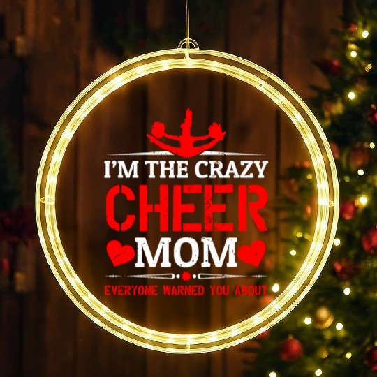 Crazy Cheer Mom Cheerleading Mommy Mother's Day LED Christmas Window Lights