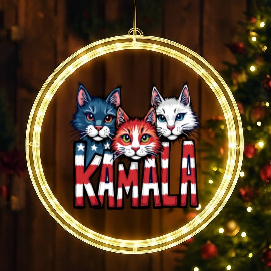 Kamala Harris 2024 For President Campaign LED Christmas Window Lights