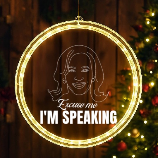 I'm Speaking, Kamala Harris Quote LED Christmas Window Lights