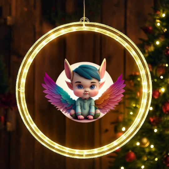 Elf Baby Fairy Hybrid LED Christmas Window Lights