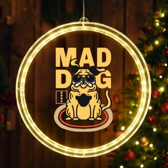 Mad Dog Animal LED Christmas Window Lights