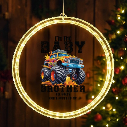 I'm The Baby Brother Family Reunion Mode Boys Trip LED Christmas Window Lights