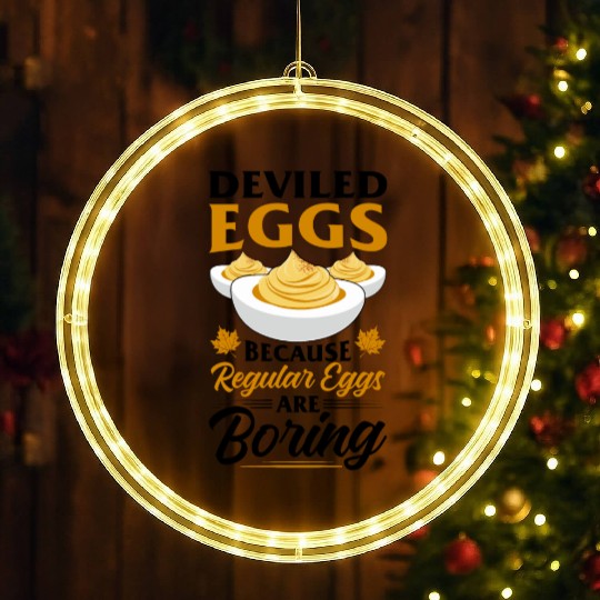 Funny Deviled Eggs Designs For Deviled Egg Lover LED Christmas Window Lights