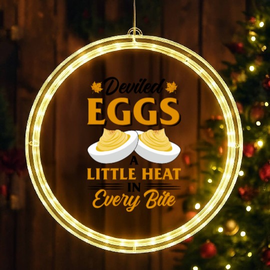 Funny Deviled Eggs Designs For Deviled Egg Lover LED Christmas Window Lights