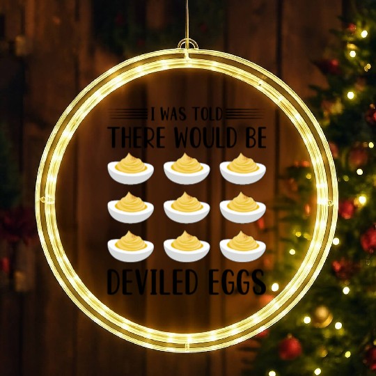 Funny Deviled Eggs Designs For Deviled Egg Lover LED Christmas Window Lights