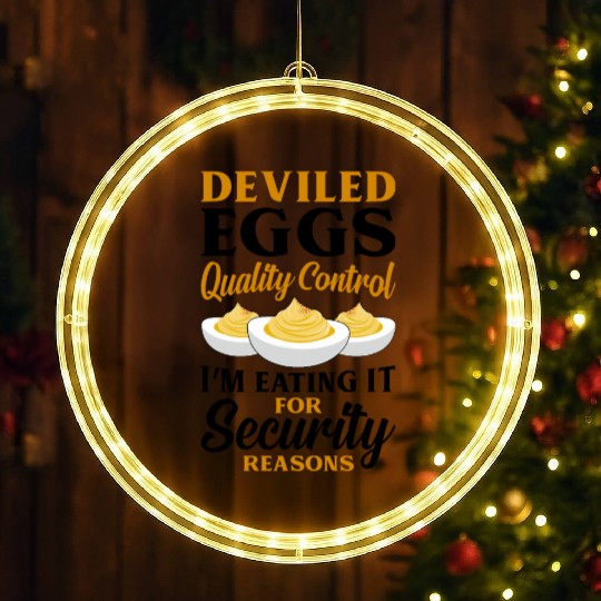 Funny Deviled Eggs Designs For Deviled Egg Lover LED Christmas Window Lights