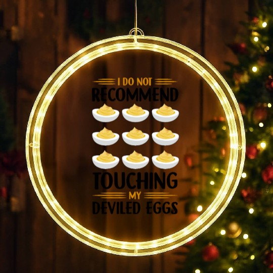 Funny Deviled Eggs Designs For Deviled Egg Lover LED Christmas Window Lights