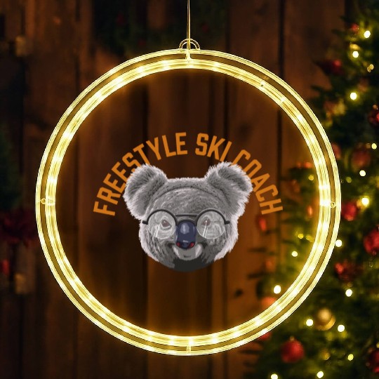 Koalified Freestyle Ski Coach Skiing Funny Freesty LED Christmas Window Lights