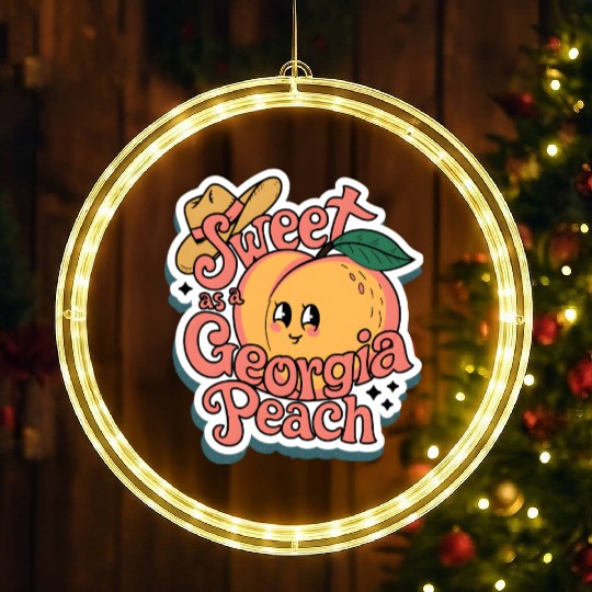 Sweet as a Georgia Peach Sticker.t-shits LED Christmas Window Lights