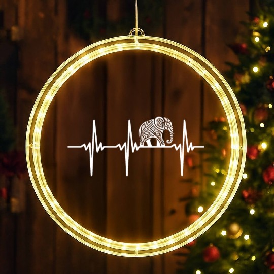 Heartbeat For Proud Elephants LED Christmas Window Lights