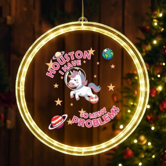 Houston I Have So Many Problem LED Christmas Window Lights