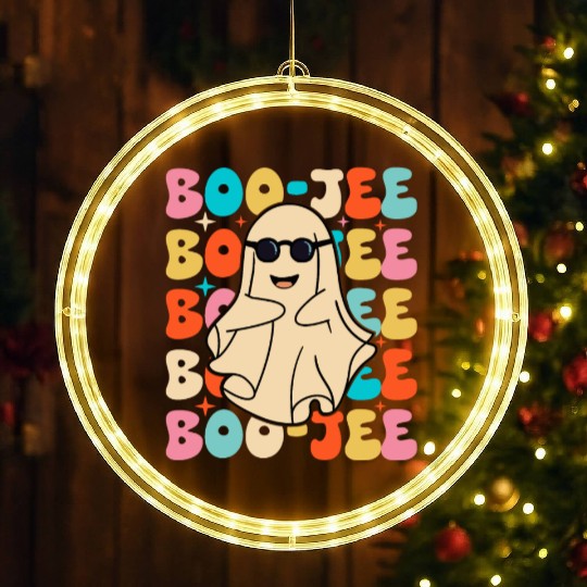 Funny Halloween Boo-jee LED Christmas Window Lights
