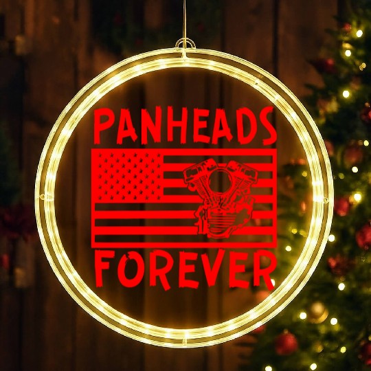 Panheads Forever LIKE US ON FACEBOOK LED Christmas Window Lights