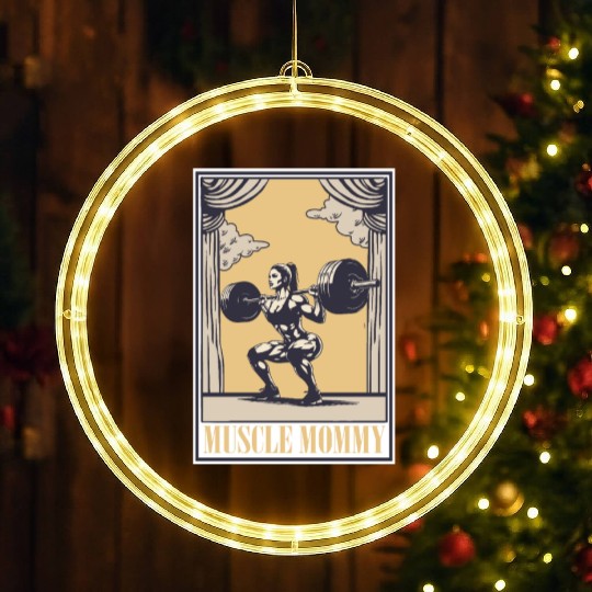 Tarot Cards Muscle Mommy for Strength & LED Christmas Window Lights