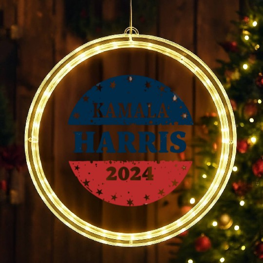Kamala Harris 2024: A Star-Spangled Campaign LED Christmas Window Lights