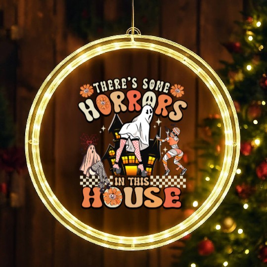 There's Some Horrors In This House Ghost Halloween LED Christmas Window Lights