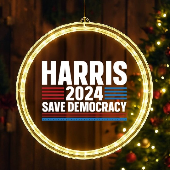 Kamala Harris for President Vote 2024 Tim Walz LED Christmas Window Lights