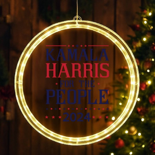 Kamala Harris 2024 for President Vote Tim Walz LED Christmas Window Lights
