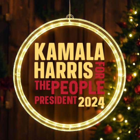 Kamala Harris 2024 for President Vote Tim Walz LED Christmas Window Lights