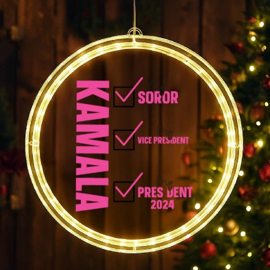 Kamala Harris 2024 for President Vote Tim Walz LED Christmas Window Lights