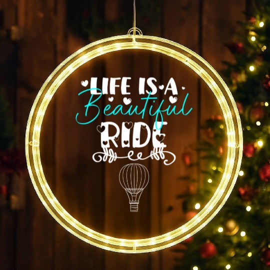 Hot Air Balloon Company Fire Adventure LED Christmas Window Lights