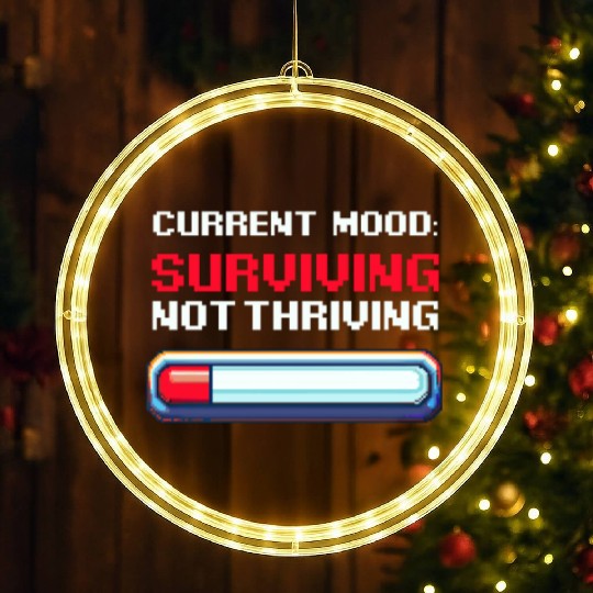 Depression Awareness Surviving, Not Thriving LED Christmas Window Lights