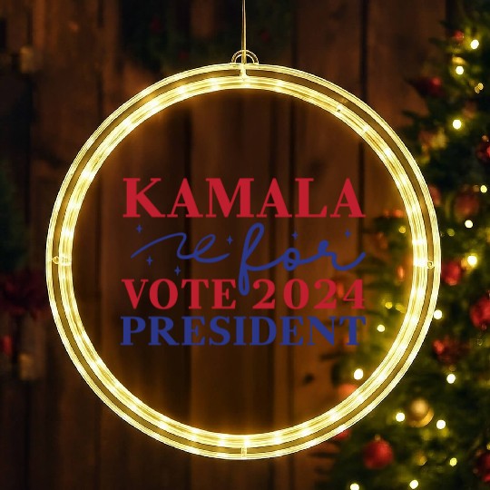 Kamala Harris 2024 for President Vote Tim Walz LED Christmas Window Lights