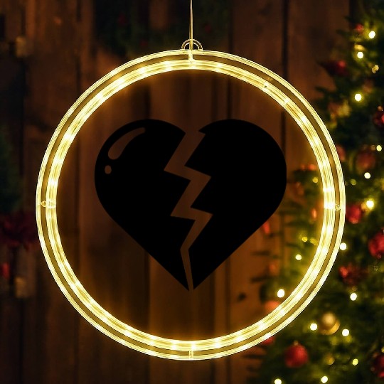 Heart broken hearts vector path16 LED Christmas Window Lights