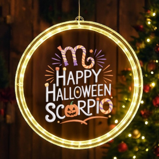 Happy Halloween, Scorpio Halloween Scorpio Quote LED Christmas Window Lights