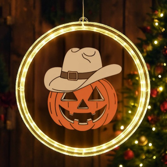 Howdy Pumpkin Halloween LED Christmas Window Lights