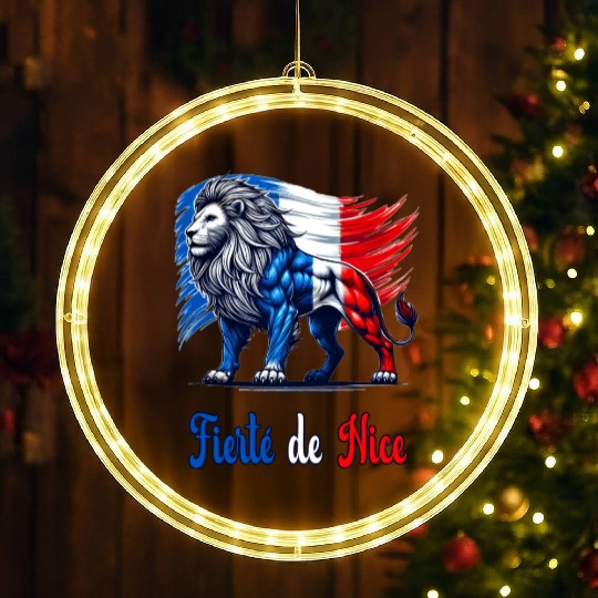 The pride of Nice flag design LED Christmas Window Lights
