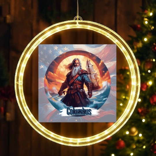 Columbus Day LED Christmas Window Lights