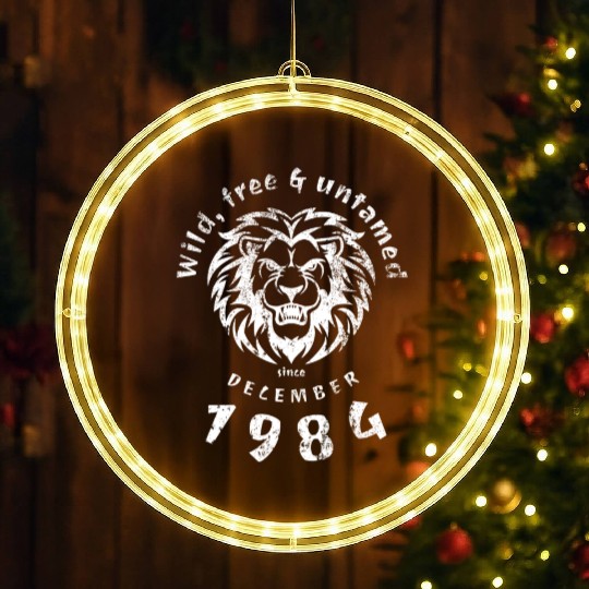 40th birthday Wild, free & untamed since 12/1984 LED Christmas Window Lights