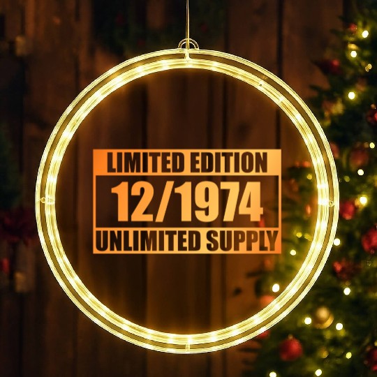 50th birthday Limited Edition - ꝏ Supply 12/1974 LED Christmas Window Lights