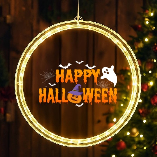 Trick Or Treat Happy Halloween Costume Ghost Scary LED Christmas Window Lights