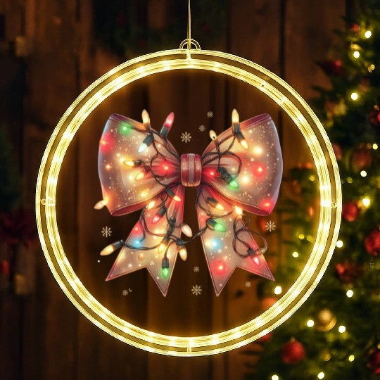 Christmas Light Coquette Bow LED Christmas Window Lights