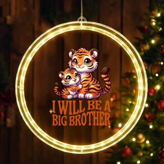 I'm Going To Be A Big Brother Sweet Tigers, LED Christmas Window Lights
