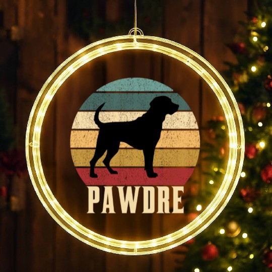 Pawdre Funny Best Dog Dad Ever Funny dog dad LED Christmas Window Lights