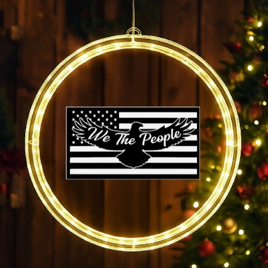 We The People Eagle Flag © LIKE US ON FACEBOOK LED Christmas Window Lights