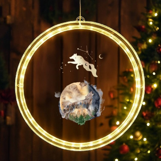 Wolf Moon Magic LED Christmas Window Lights