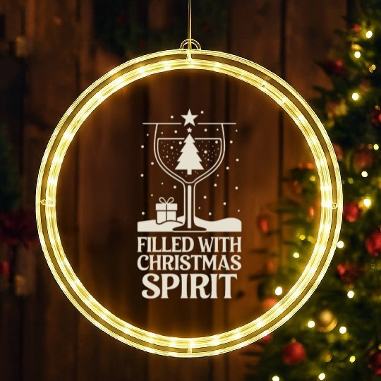 Filled With Christmas Spirit Festive Holiday Cheer LED Christmas Window Lights