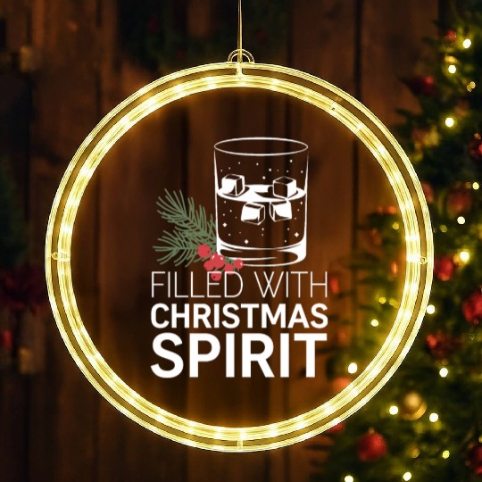 Filled With Christmas Spirit Festive Cheer Artwork LED Christmas Window Lights